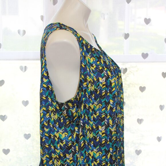 #352 Kasper Multicolored Dressy Tank Size 2X - Picture 3 of 8
